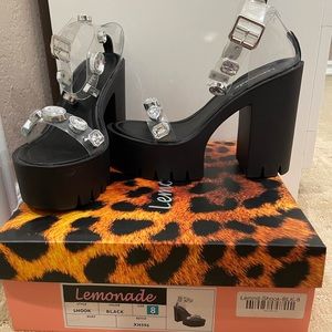 Black platform heels